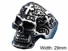 HY Wholesale 316L Stainless Steel Skull Rings-HY0012R152