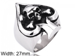 HY Wholesale 316L Stainless Steel Skull Rings-HY0012R157