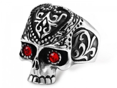 HY Wholesale 316L Stainless Steel Skull Rings-HY0012R402