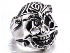 HY Wholesale 316L Stainless Steel Skull Rings-HY0012R452