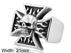 HY Wholesale 316L Stainless Steel Skull Rings-HY0012R304