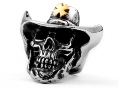 HY Wholesale 316L Stainless Steel Skull Rings-HY0012R252