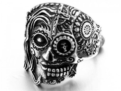 HY Wholesale 316L Stainless Steel Skull Rings-HY0012R371