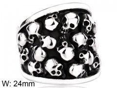 HY Wholesale 316L Stainless Steel Skull Rings-HY0012R204