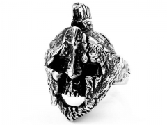 HY Wholesale 316L Stainless Steel Skull Rings-HY0012R459