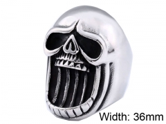 HY Wholesale 316L Stainless Steel Skull Rings-HY0012R300