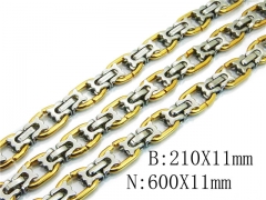 HY Stainless Steel 316L Necklaces Bracelets (Two Tone)-HY55S0602IIQ