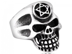 HY Wholesale 316L Stainless Steel Skull Rings-HY0012R200