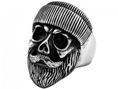 HY Wholesale 316L Stainless Steel Skull Rings-HY0012R336