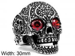 HY Wholesale 316L Stainless Steel Skull Rings-HY0012R189