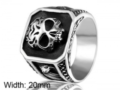 HY Wholesale 316L Stainless Steel Skull Rings-HY0012R450