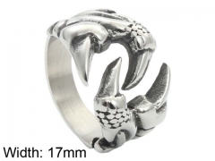 HY Wholesale Jewelry Stainless Steel 316L Animal Rings-HY0001R318