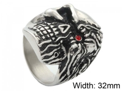 HY Jewelry Wholesale Stainless Steel 316L Skull Rings-HY0001R303