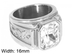 HY Wholesale 316L Stainless Steel CZ Rings-HY0001R165