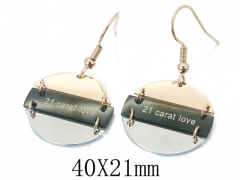 HY Wholesale 316L Stainless Steel Drops Earrings-HY47E0070OG