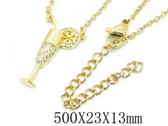 HY Wholesale Stainless Steel 316L CZ Necklaces-HY54N0478NC