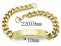 HY Wholesale 316L Stainless Steel ID Bracelets-HY08B0708NLS