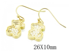 HY Wholesale Stainless Steel Bear Earrings-HY90E0291HJW