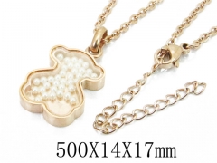 HY Stainless Steel 316L Necklaces (Bear Style)-HY90N0205HOQ