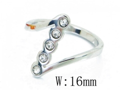 HY Wholesale Stainless Steel 316L CZ Rings-HY19R0659PE