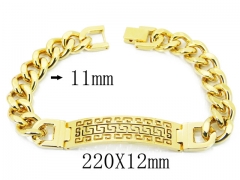 HY Wholesale 316L Stainless Steel ID Bracelets-HY08B0745HLR