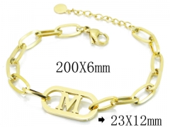 HY Wholesale 316L Stainless Steel ID Bracelets-HY19B0328OR