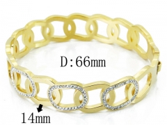 HY Wholesale Stainless Steel 316L Bangle(Crystal)-HY19B0364IXX