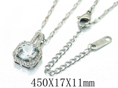 HY Wholesale Stainless Steel 316L CZ Necklaces-HY19N0188OV