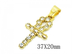 HY Wholesale 316L Stainless Steel CZ Pendant-HY15P0366PL