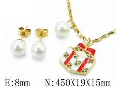 HY Wholesale 316L Stainless Steel Christmas Jewelry Set-HY21S0238HMQ