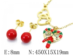 HY Wholesale 316L Stainless Steel Christmas Jewelry Set-HY21S0232HMR