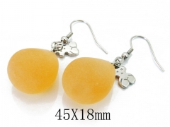 HY Wholesale 316L Stainless Steel Drops Earrings-HY64E0455NZ