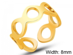 HY Wholesale 316L Stainless Steel Open Rings-HY0039R004