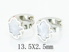 HY Stainless Steel 316L Huggie Hoop Earrings-HY60E0420JS