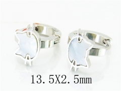 HY Stainless Steel 316L Huggie Hoop Earrings-HY60E0408JD