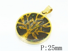 HY Wholesale 316L Stainless Steel Jewelry Popular Pendant-HY12P1096MLG