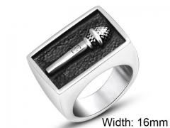 HY Wholesale 316L Stainless Steel Rings-HY0011R408