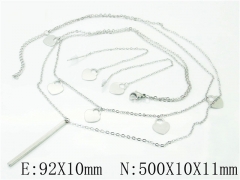 HY Wholesale 316L Stainless Steel Earrings Necklace Jewelry Set-HY59S1880OD