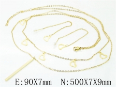 HY Wholesale 316L Stainless Steel Earrings Necklace Jewelry Set-HY59S1862HSS