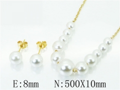 HY Wholesale 316L Stainless Steel Earrings Necklace Jewelry Set-HY59S1831MZ