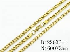 HY Wholesale Stainless Steel 316L Jewelry Fashion Chains Sets-HY73S0106HLW