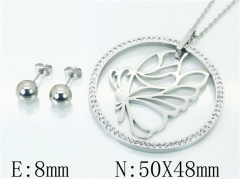 HY Wholesale 316L Stainless Steel Earrings Necklace Jewelry Set-HY91S1129IKE