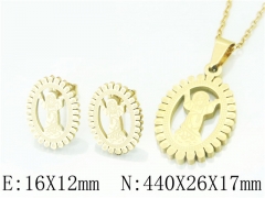 HY Wholesale 316L Stainless Steel Earrings Necklace Jewelry Set-HY12S1094PC