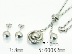 HY Wholesale 316L Stainless Steel Earrings Necklace Jewelry Set-HY59S1896OL