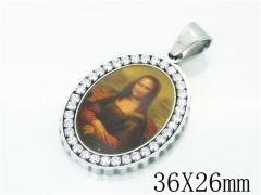 HY Wholesale 316L Stainless Steel Jewelry Popular Pendant-HY13P1474OA