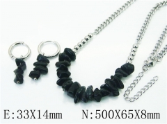 HY Wholesale 316L Stainless Steel Earrings Necklace Jewelry Set-HY06S1075HIA