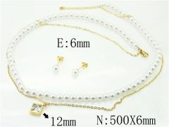 HY Wholesale Jewelry 316L Stainless Steel Earrings Necklace Jewelry Set-HY59S2060HLL