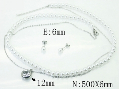 HY Wholesale Jewelry 316L Stainless Steel Earrings Necklace Jewelry Set-HY59S2080HKA