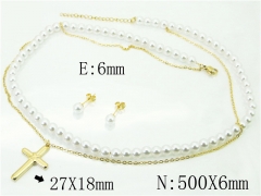 HY Wholesale Jewelry 316L Stainless Steel Earrings Necklace Jewelry Set-HY59S2051H5L