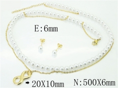 HY Wholesale Jewelry 316L Stainless Steel Earrings Necklace Jewelry Set-HY59S2030HLL